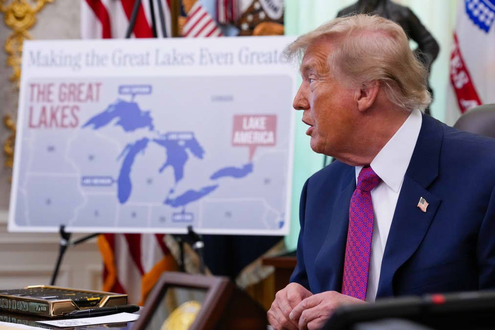 Trump signs order to rename Lake Ontario 'Lake America' amid Canada trade war